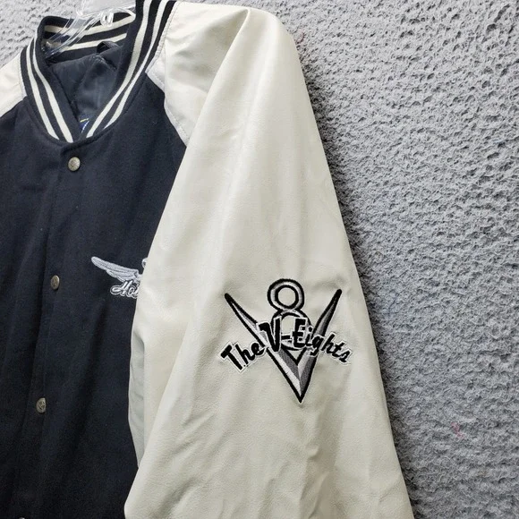 Steve & Barry's Bomber Varsity Jacket Men XL Multicolor Athletic Fit Snap Button - Picture 12 of 15